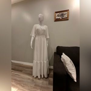 White (off-white) maxi dress